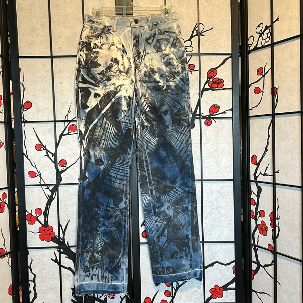 Snake Klothing+Kulture hand made printed jeans.